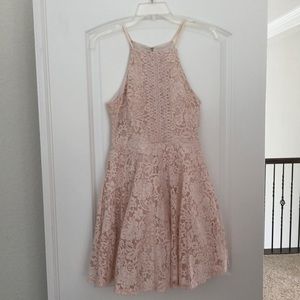 Pink lace dress